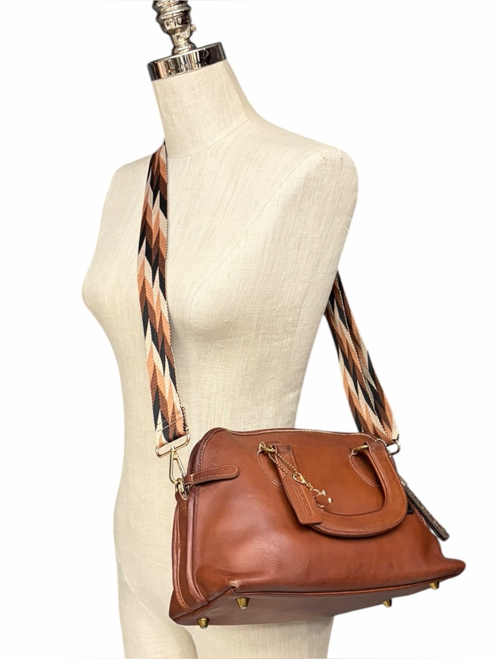 Vintage Coach Baxter Satchel Brown Glove-Tanned Leather Bag British Tan Bag - Picture 17 of 17